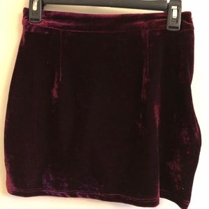 Velvet Mini Skirt XS